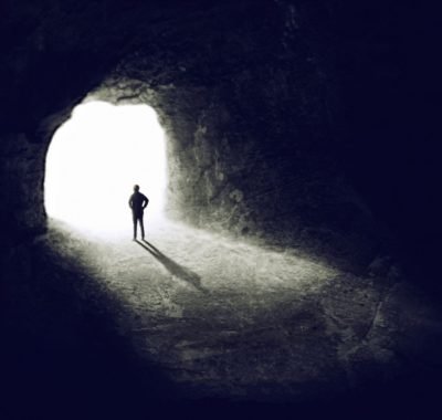 Man in a tunnel